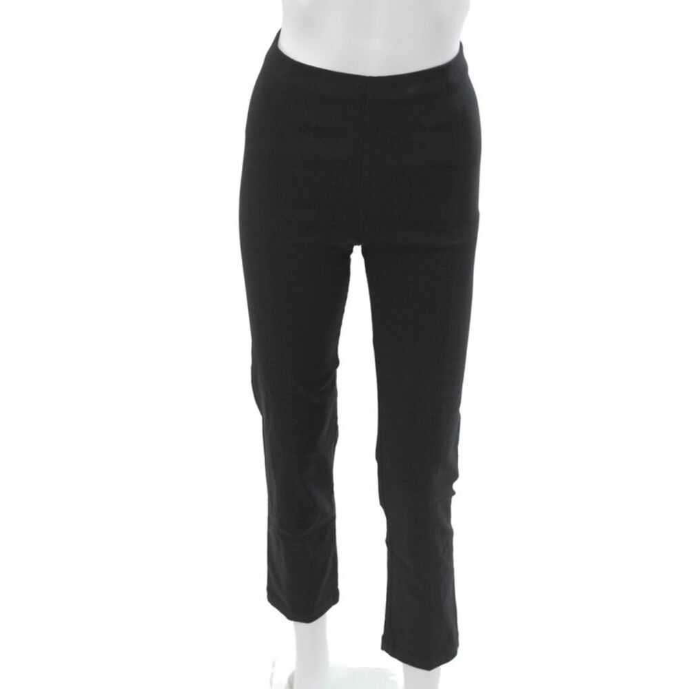 Franne Golde Women Ankle Black Pants 74% Rayon Pull On Inseam 27 Size 6